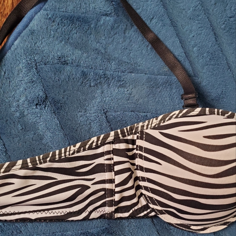 Bra Lot x5 Assorted Styles: Teal, Black, White & Zebra Print 36/38 - Picture 11 of 16